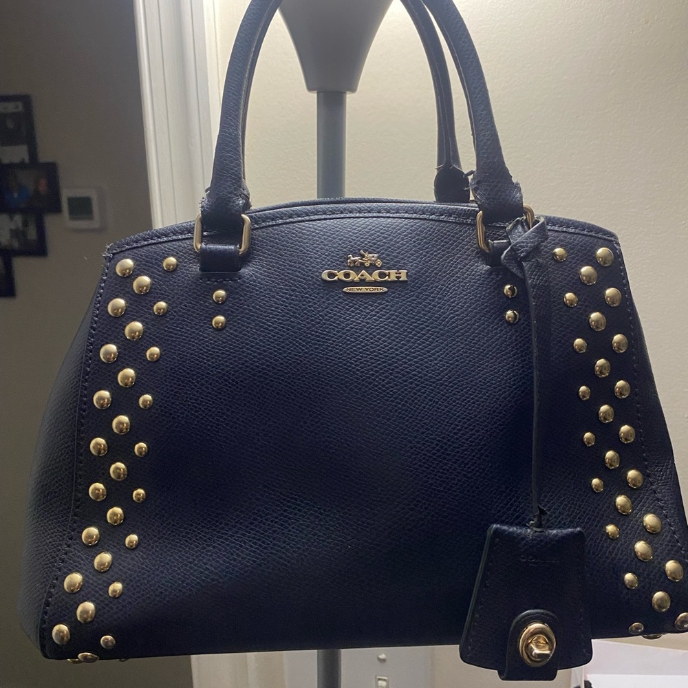 Coach Mini Margot Carryall Leather Studded Purse